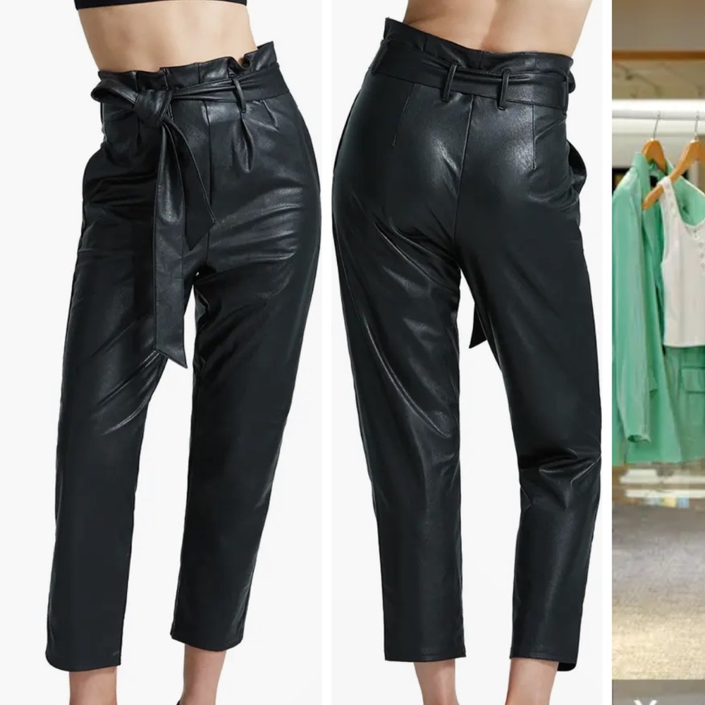 Commando vegan leather paper bag waist pants small
